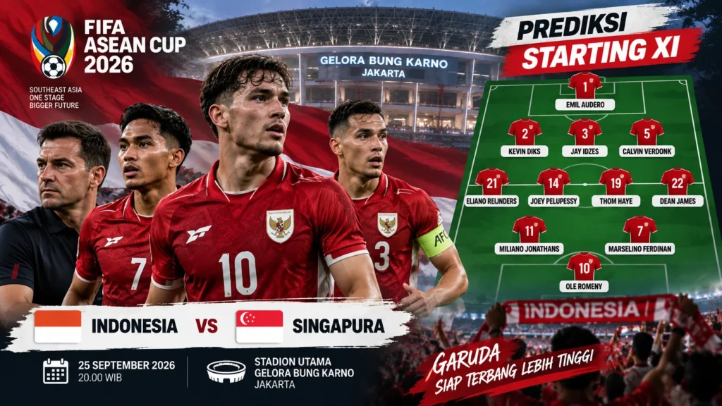 Prediksi Line Up Indonesia vs Singapura, Ole Romeny Jadi Ujung Tombak?