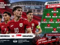 Prediksi starting XI Timnas Indonesia vs Singapura pada laga pertama FIFA ASEAN Cup 2026.