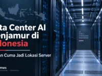 Pusat data AI di Indonesia dengan server dan infrastruktur komputasi kecerdasan artifisial