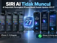 Siri AI tidak muncul pada sejumlah iPhone setelah update iOS 27