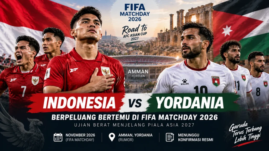 Indonesia Bisa Hadapi Yordania di FIFA Matchday, Ini Jadwalnya