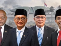 Kolase Menteri Kabinet Prabowo, Natalius Pigai, Dody Hanggodo, Mohammad Jumhur Hidayat, dan Raja Juli Antoni dalam sorotan evaluasi.