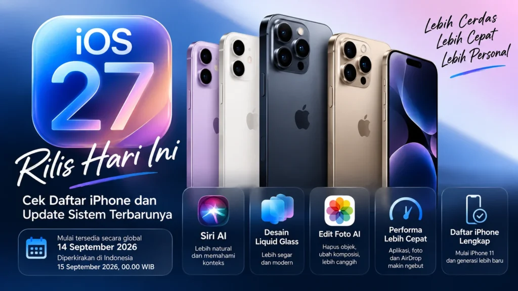 iOS 27 Rilis Malam Ini, Cek Daftar iPhone yang Kebagian