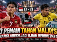 Timnas Indonesia bertahan dengan 10 pemain saat menghadapi Malaysia di FIFA ASEAN Cup 2026.