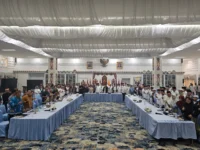 Pertemuan Gubernur Kalteng Agustiar Sabran bersama tokoh lintas agama membahas karhutla di Palangka Raya.