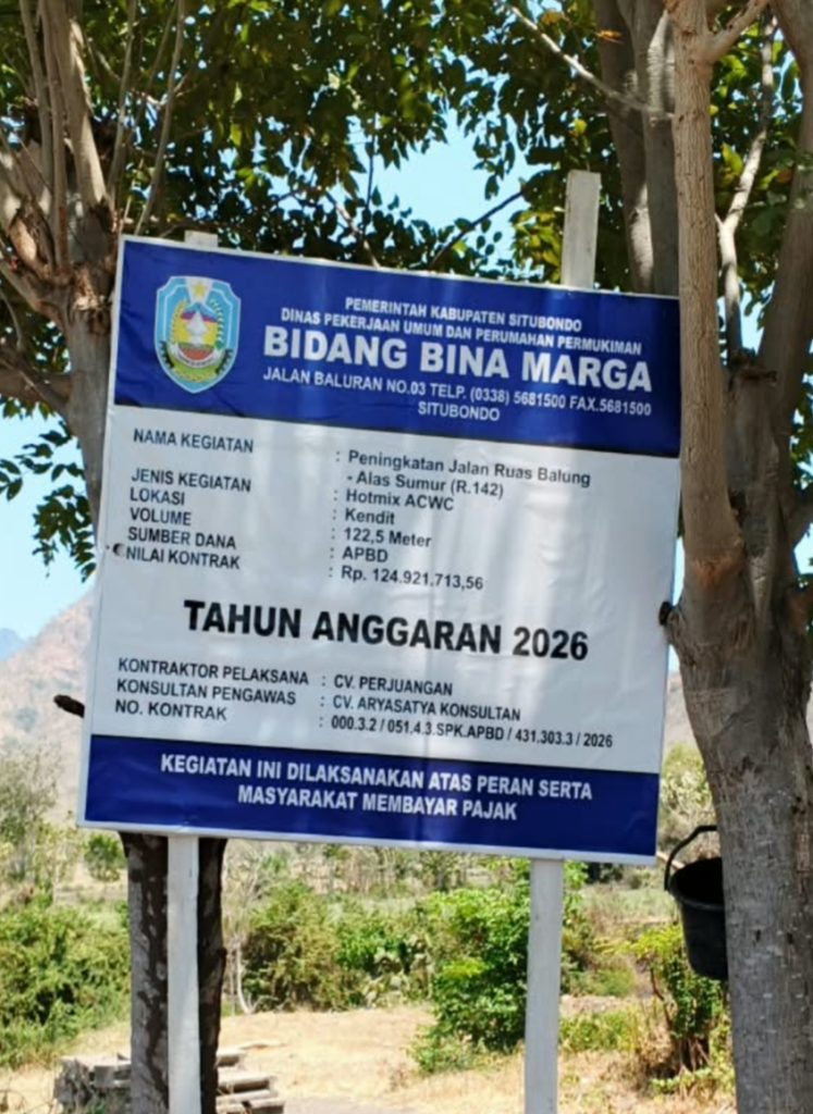 Proyek Peningkatan Jalan Balung–Alas Sumur Rp124,9 Juta Disorot, Sejumlah Hal Dinilai Perlu Diklarifikasi