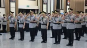Kapolri Jenderal Polisi Suyudi Ario Seto memimpin sertijab dan pelantikan pejabat tinggi Polri di Mabes Polri, Jakarta, 3 Oktober 2026.