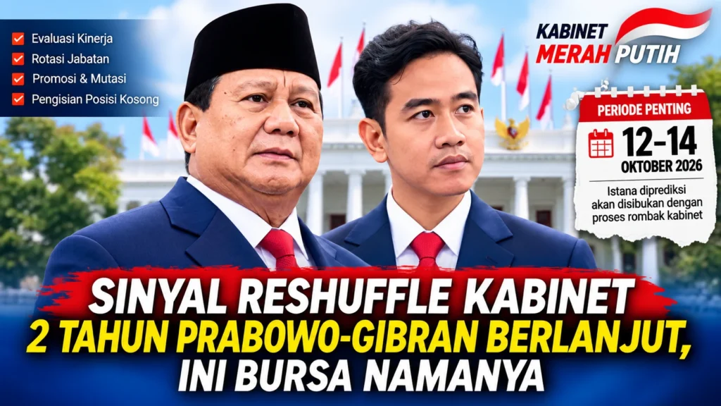 Reshuffle Kabinet 2 Tahun Prabowo-Gibran Berlanjut? Ini Bursa Nama dan Potensi Jabatannya