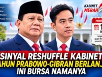Ilustrasi Prabowo Subianto dan Gibran Rakabuming Raka terkait sinyal reshuffle Kabinet Merah Putih dua tahun pemerintahan Prabowo-Gibran.
