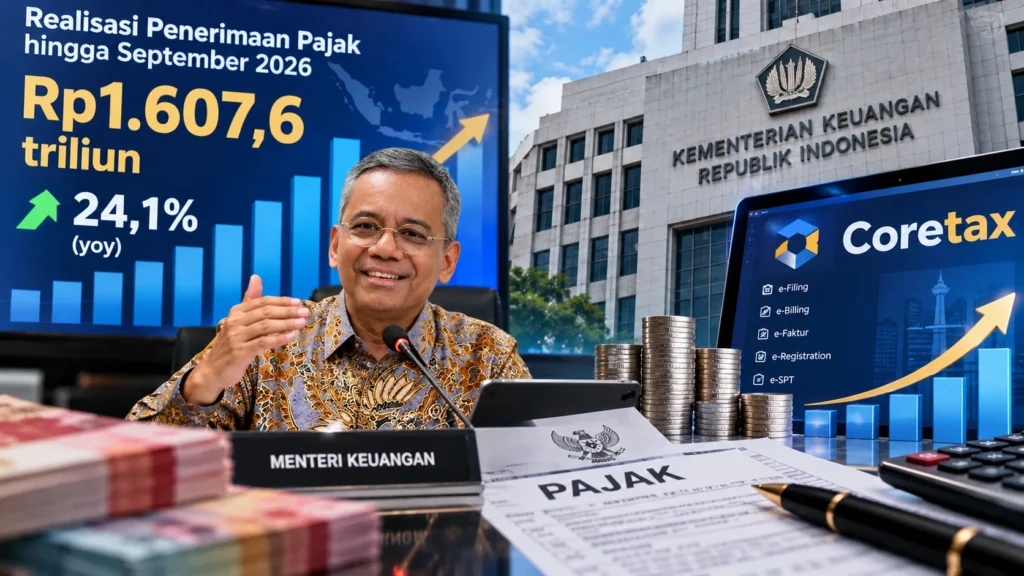 Penerimaan Pajak Capai Rp1.607 Triliun, PPN Tumbuh 38,6 Persen
