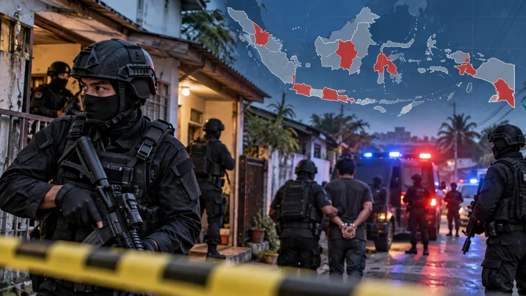 Densus 88 Tangkap 11 Tersangka Terorisme di Enam Provinsi