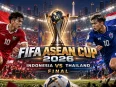 Ilustrasi final FIFA ASEAN Cup 2026 Indonesia vs Thailand di Stadion Utama Gelora Bung Karno Jakarta.