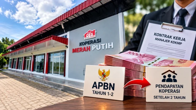 Bangunan Koperasi Desa Kelurahan Merah Putih yang mulai beroperasi dengan manajer KDKMP pada Oktober 2026.