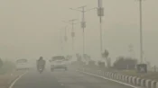 Kabut asap karhutla menyelimuti jalanan Kota Palangka Raya Kalimantan Tengah, mengurangi jarak pandang dan meningkatkan risiko ISPA.