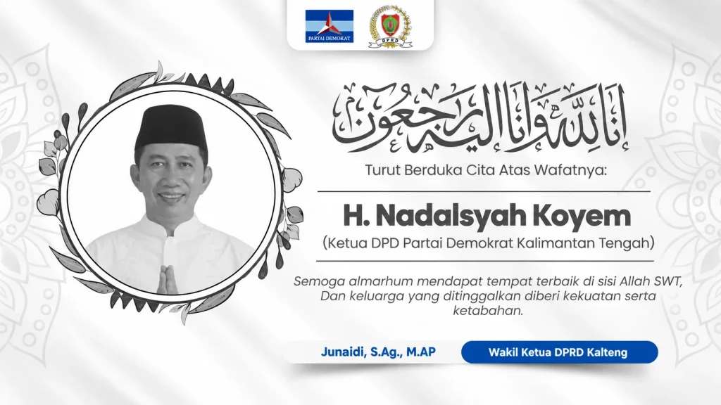 Nadalsyah Koyem Tutup Usia, Jenazah Dibawa ke Muara Teweh