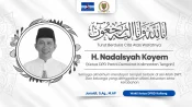 Poster kabar duka H Nadalsyah Koyem Ketua DPD Partai Demokrat Kalimantan Tengah