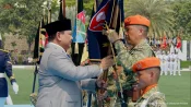 Presiden Prabowo Subianto memimpin peringatan HUT ke-81 TNI dan meresmikan 204 satuan baru TNI di Mabes TNI Cilangkap.