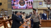 Komjen Pol Suyudi Ario Seto usai menjalani fit and proper test calon Kapolri di Komisi III DPR RI.